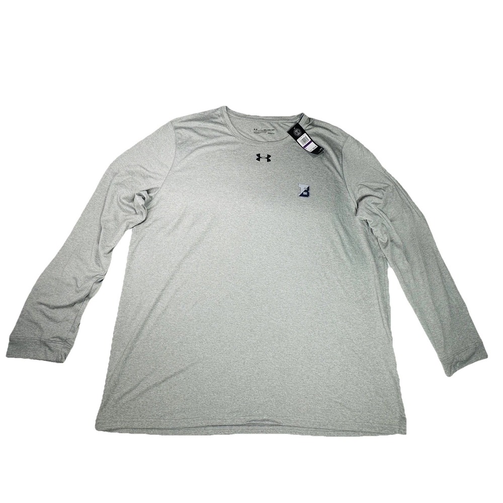 Under Armour Shirt Mens 2XL Gray Locker Tee 2.0 LS Long Sleeve Lightweight NWT